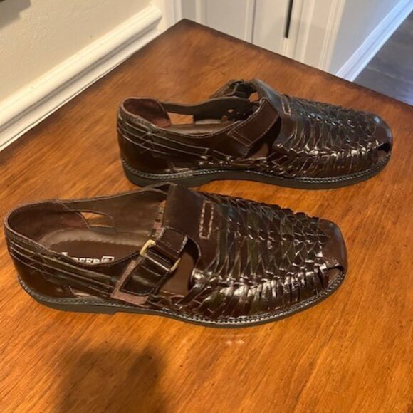 Deer Stags Huarache Sandal Dark Brown- Excellent Condition-Size 8.5 - Picture 5 of 5